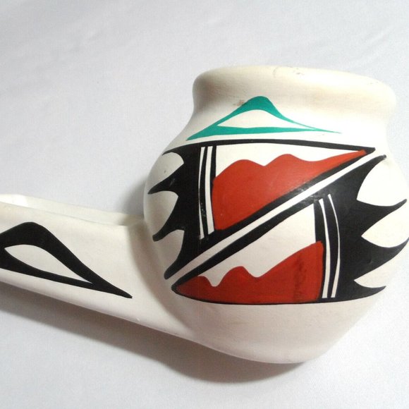 Vintage SOUTHWESTERN Business Card Pen Pencil Holder New Mexico Pottery Jemez NM - Picture 5 of 10